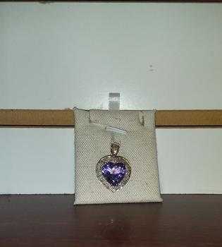 Amethyst/dia pendant 6g 14k $1400