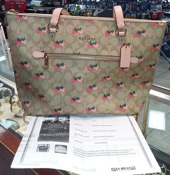 Coach Strawberry Signature Coated Canvas $90